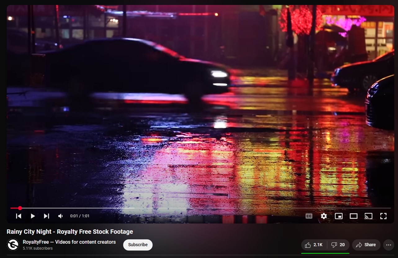 Screenshot showing the location of the video